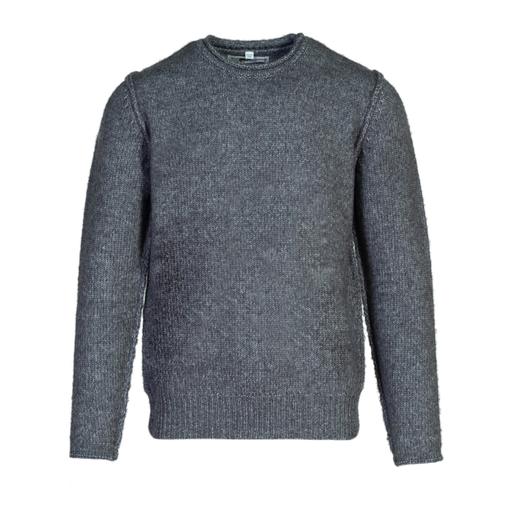 Men's Rolled Edge Sweater - Charcoal