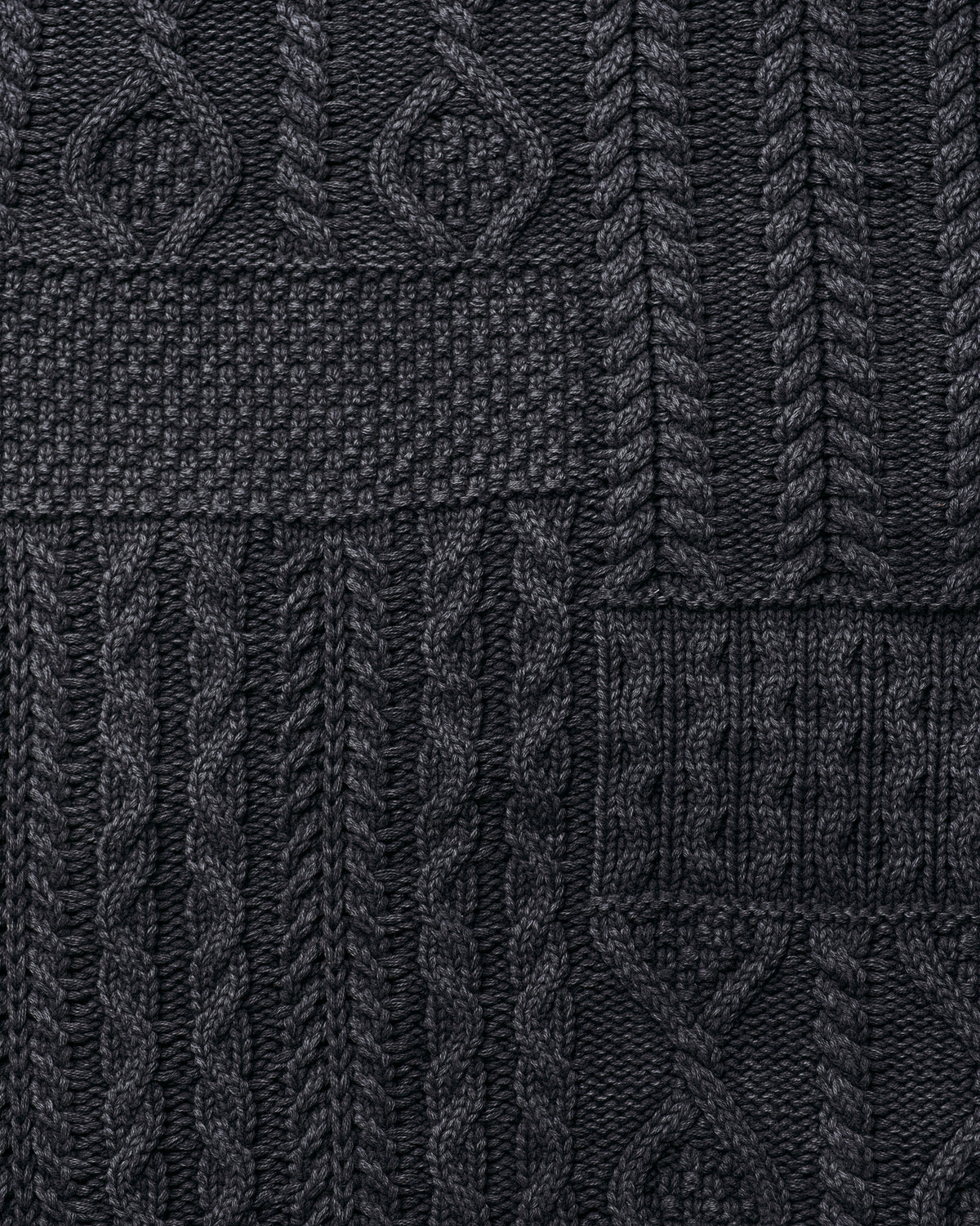 Stonewashed Patchwork Cotton Sweater