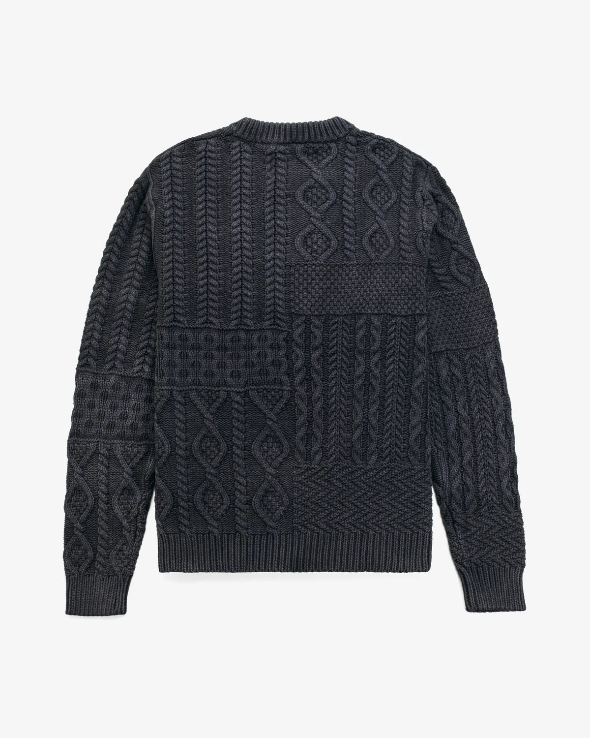 Stonewashed Patchwork Cotton Sweater