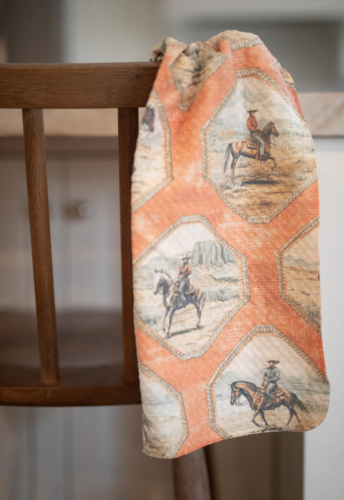Double-Sided Tea Towel - Cowboy Frames