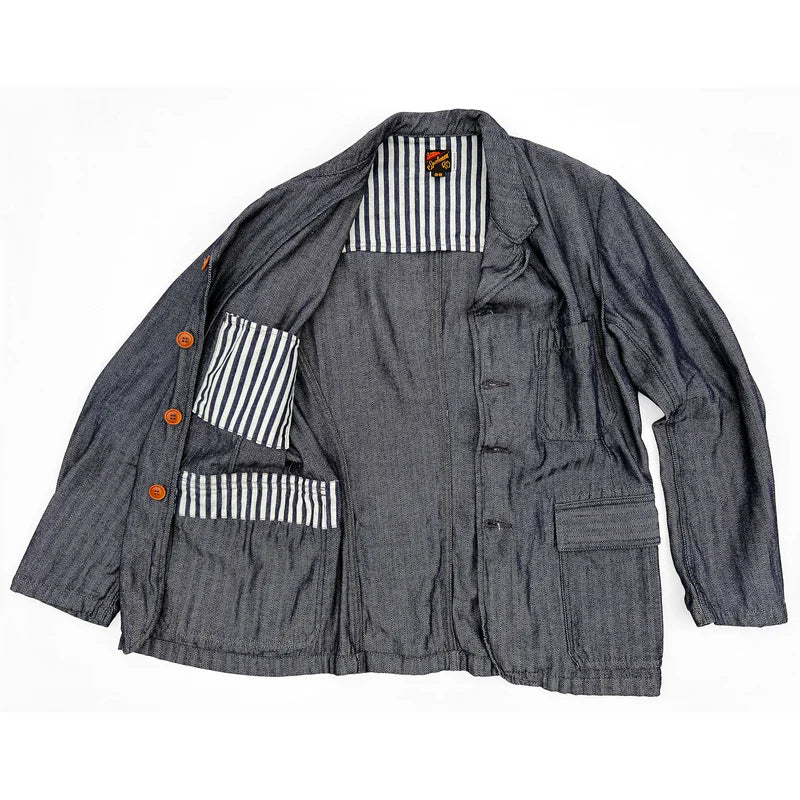 CONTINENTAL SPORTCOAT - INDIGO HBT
