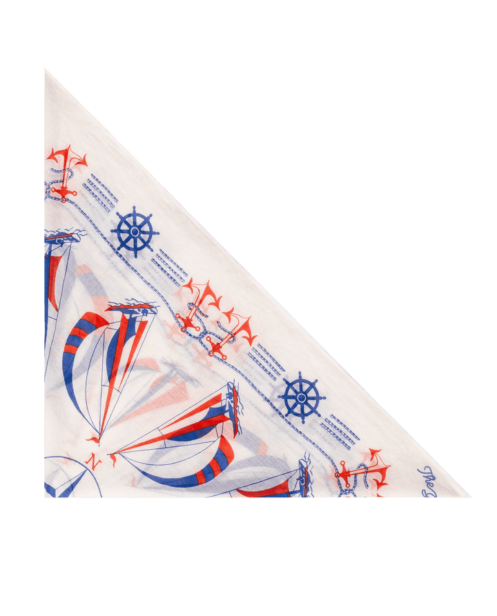 THE SAILBOAT BANDANA. White.