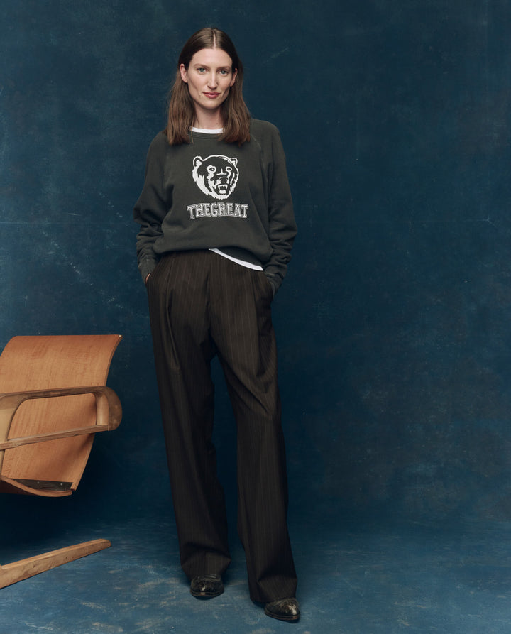 The Menswear Trouser. Chocolate Stripe.