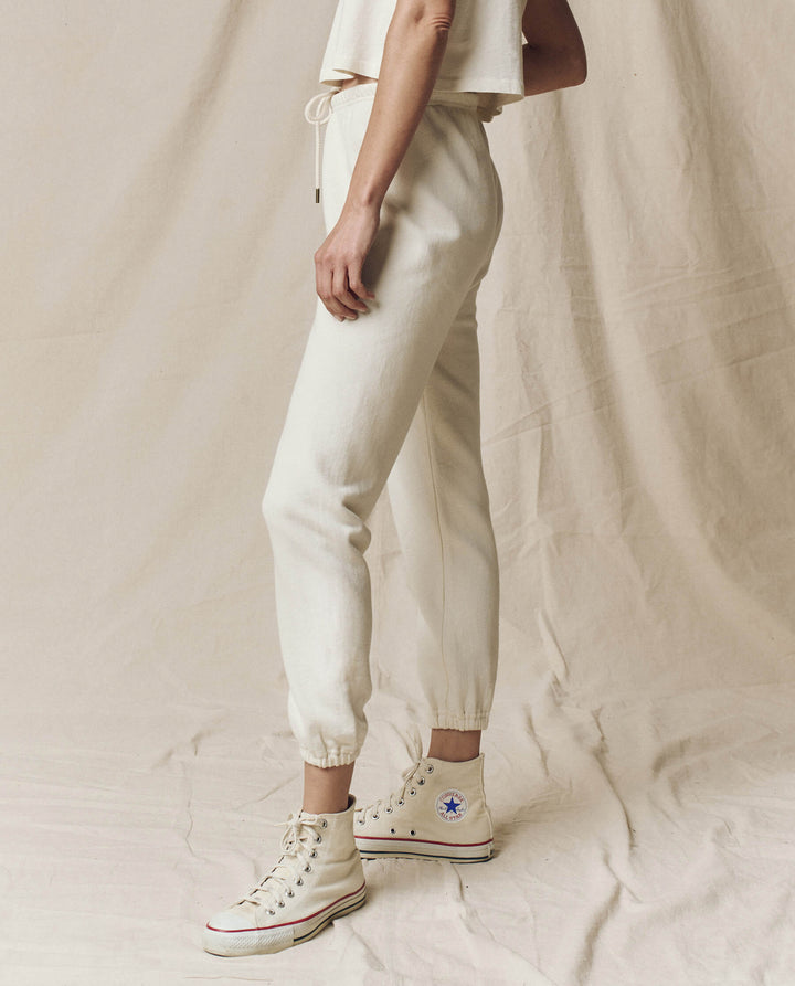 The Stadium Sweatpant. Washed White.