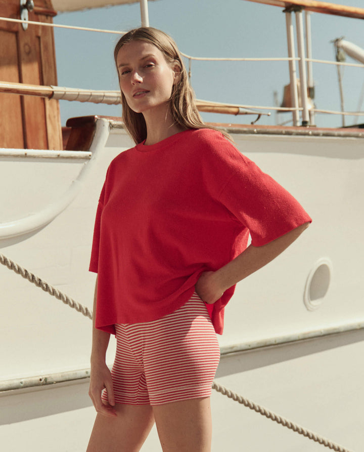 The Relay Short. Pimento Stripe.