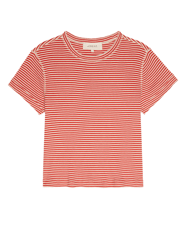 The Little Tee. Pimento Stripe.