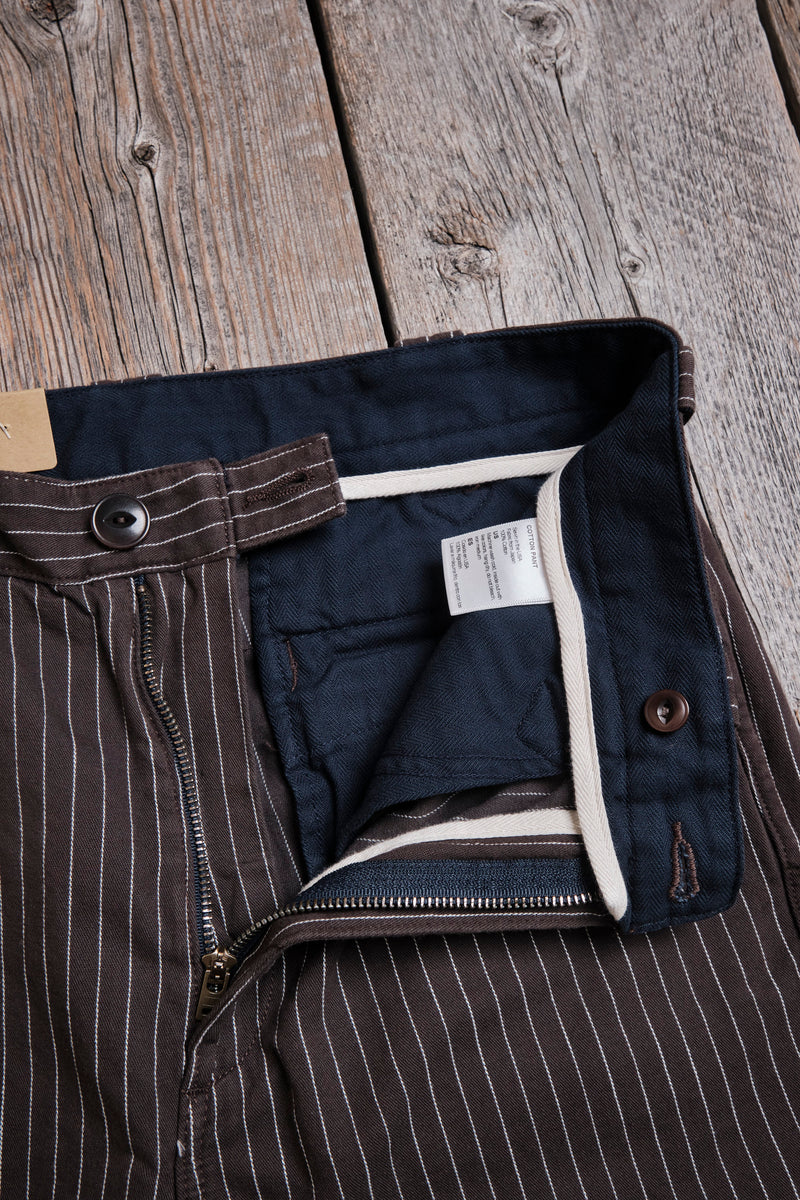 DUSTER PANT BROWN STRIPE