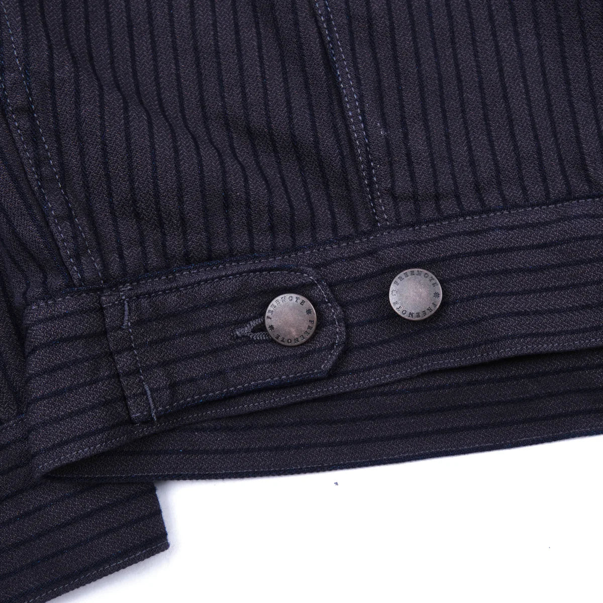 High Low Indigo Herringbone Dobby Jacket