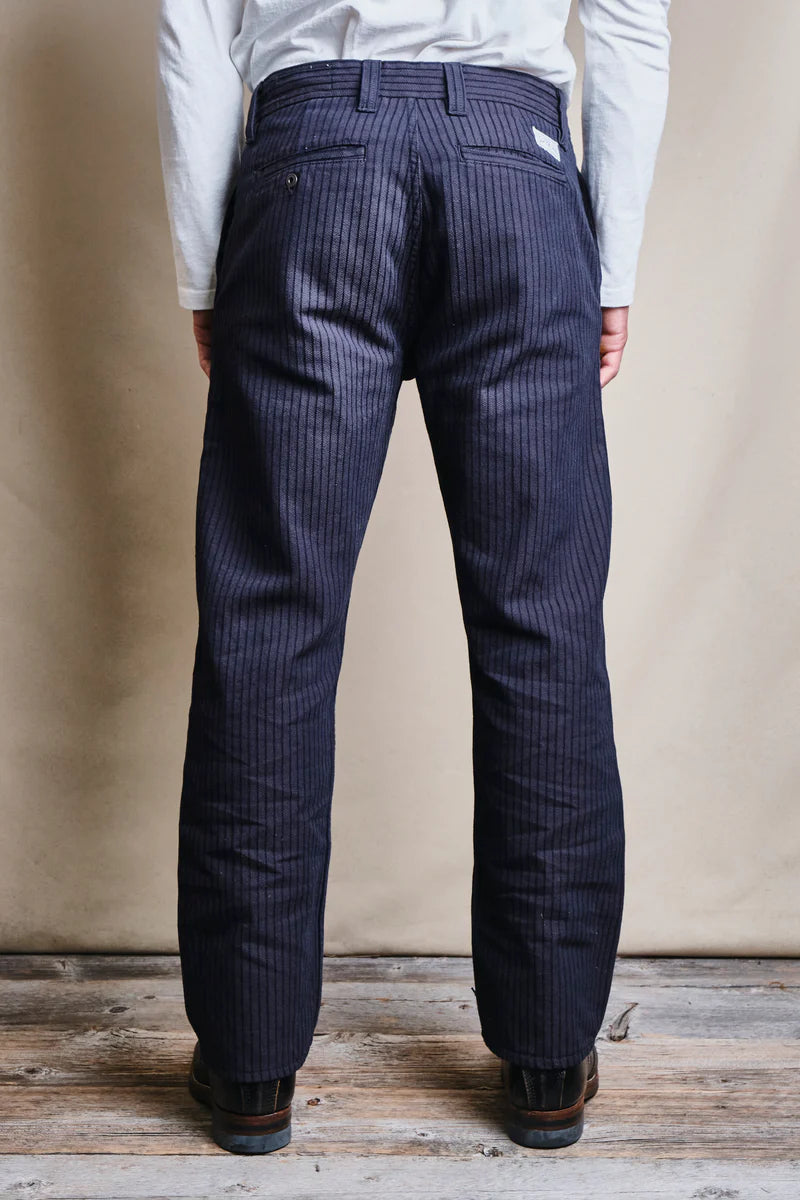 DECK PANT - INDIGO HERRINGBONE DOBBY