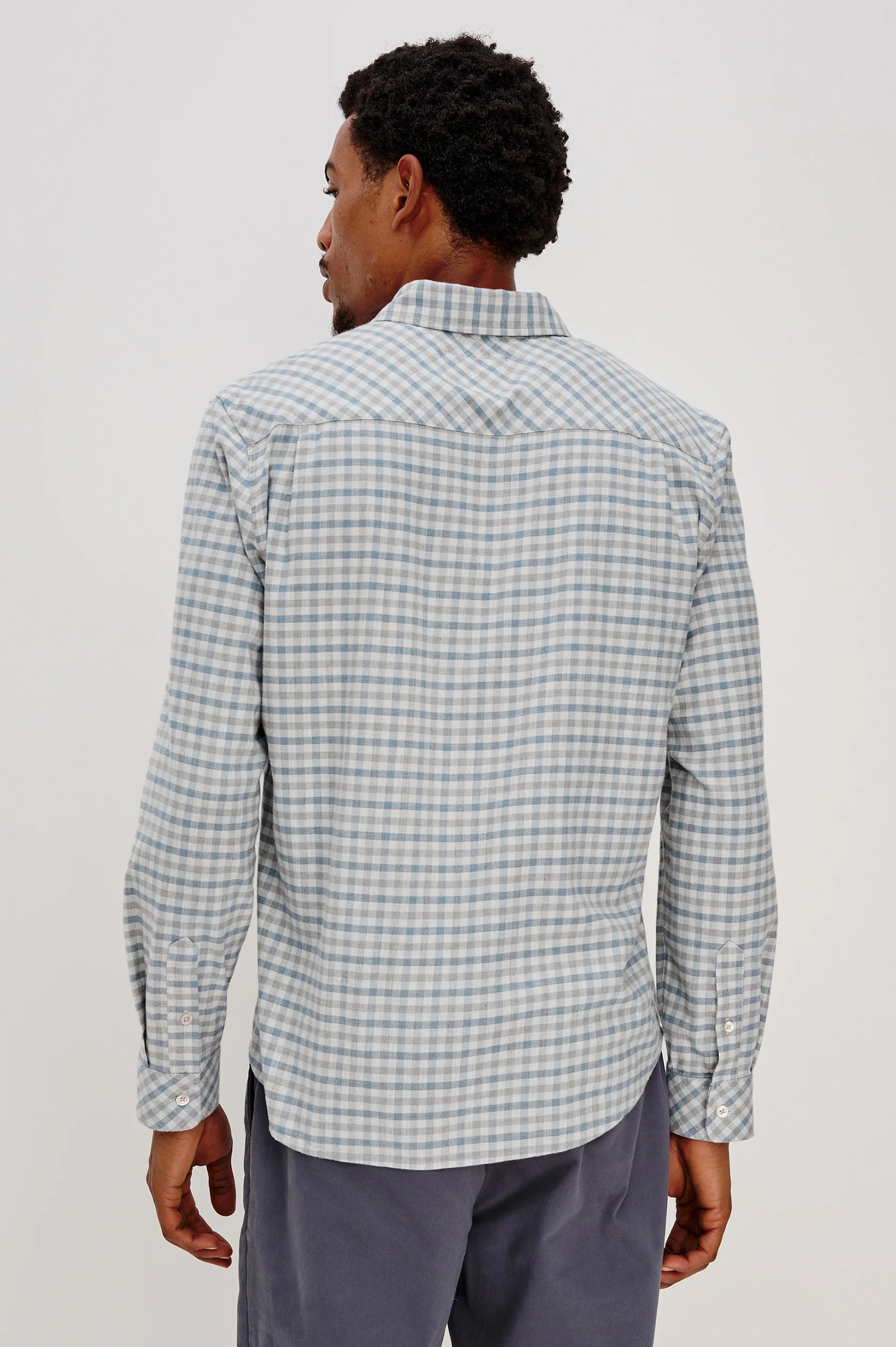 Vance Shirt - Charcoal Blue Check