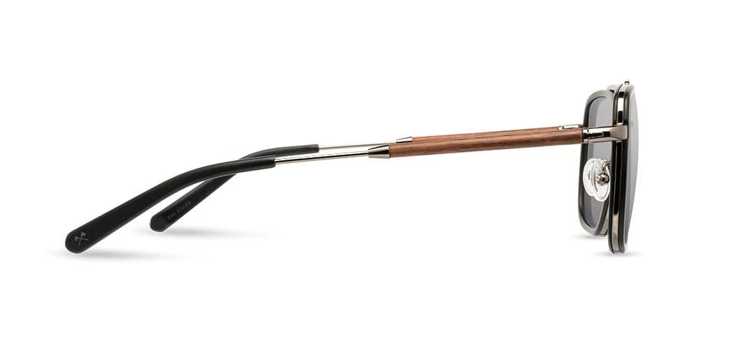 Grant: Matte Black // Walnut - Grey Tint Polarized