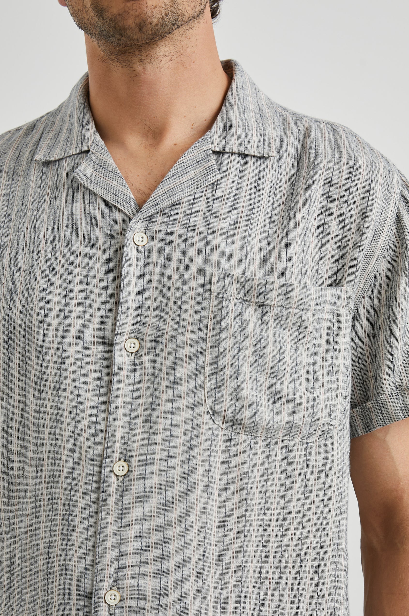 Waimea shirt - Quino Navy Stripe