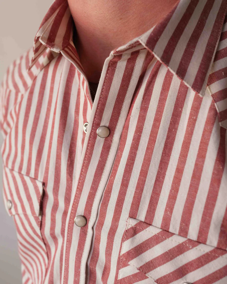 West Major Chambray Slub Red Stripe