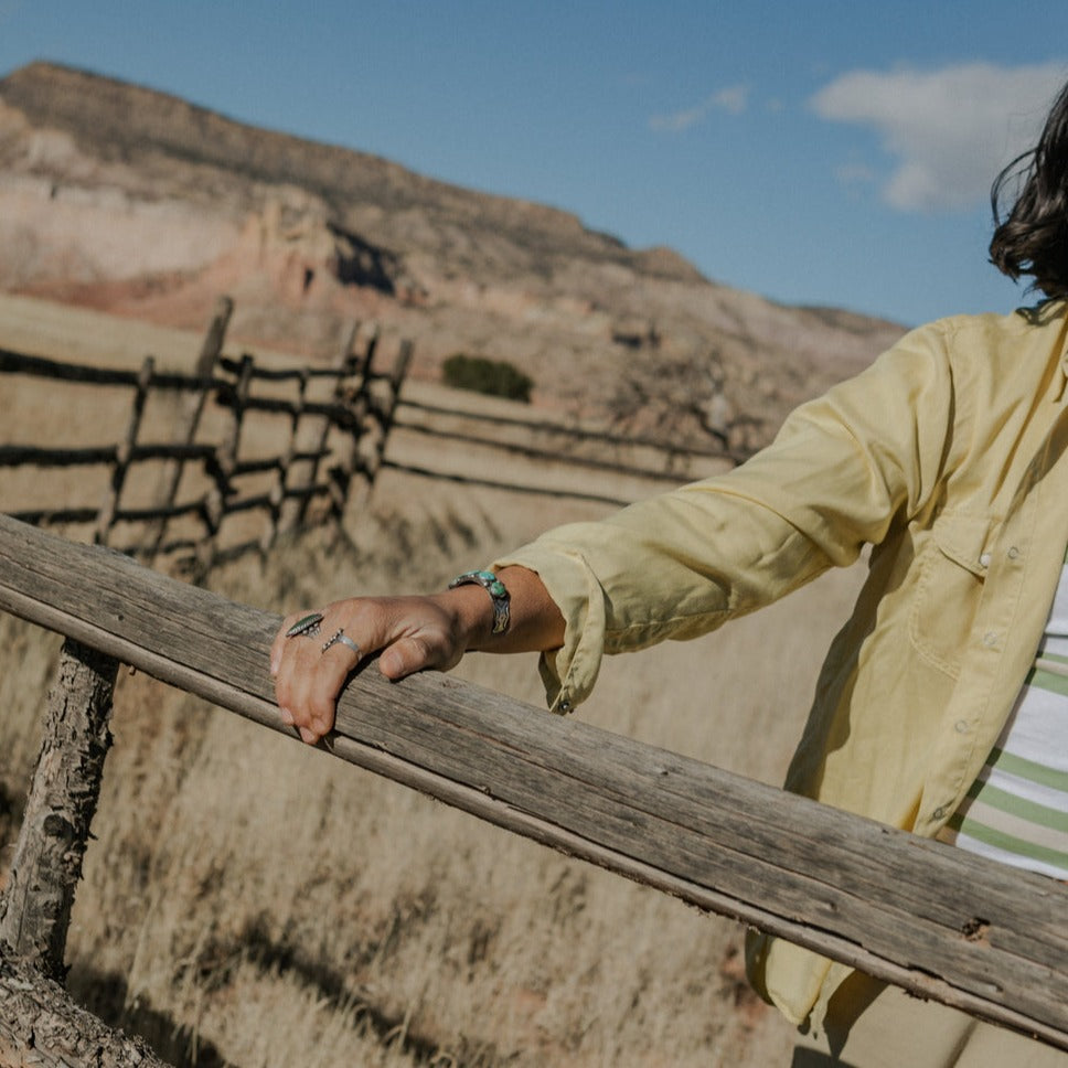 Tencel Gabardine Pearlsnap Shirt - Sunshine
