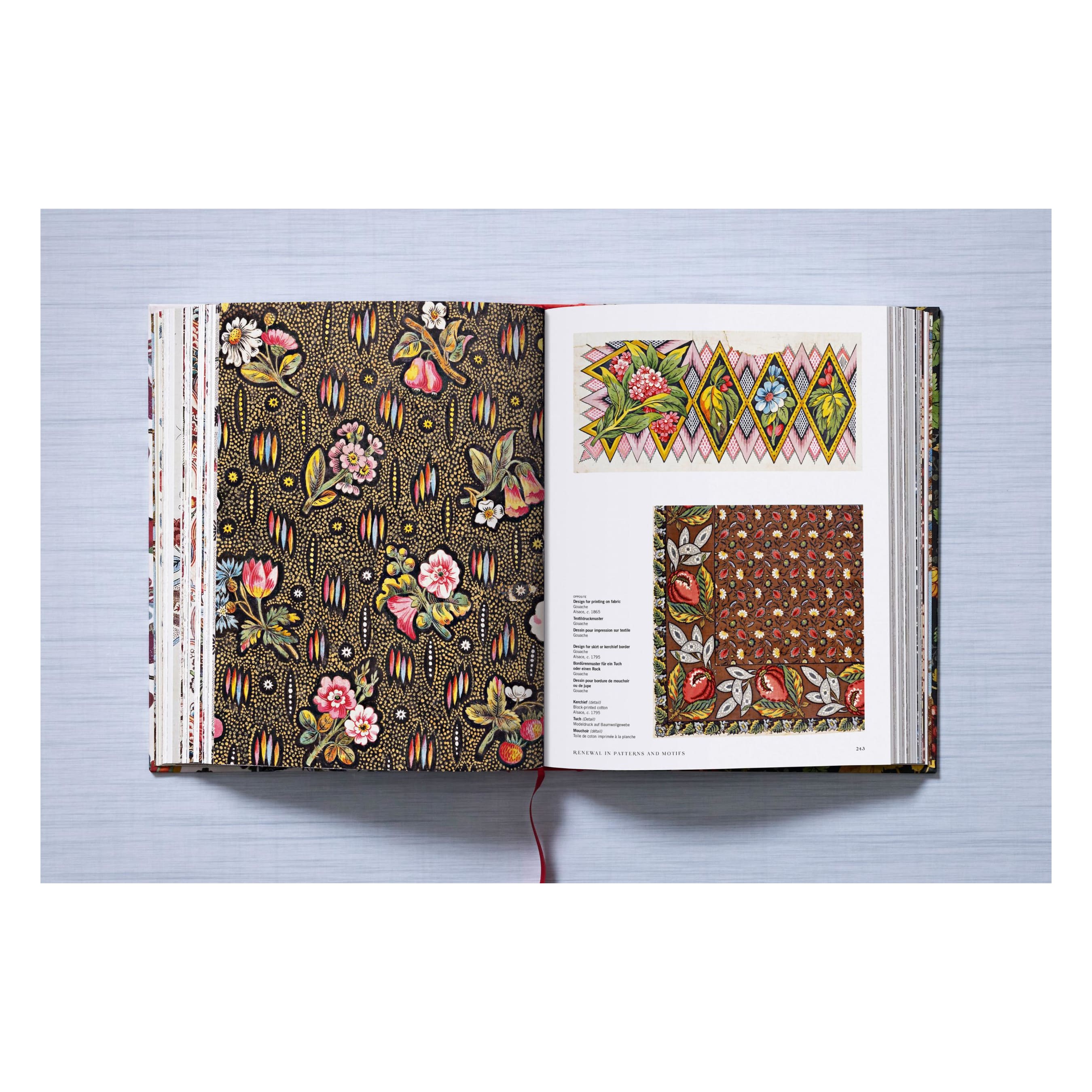 Printed Fabrics. From the 16th century until today (German, French, English)