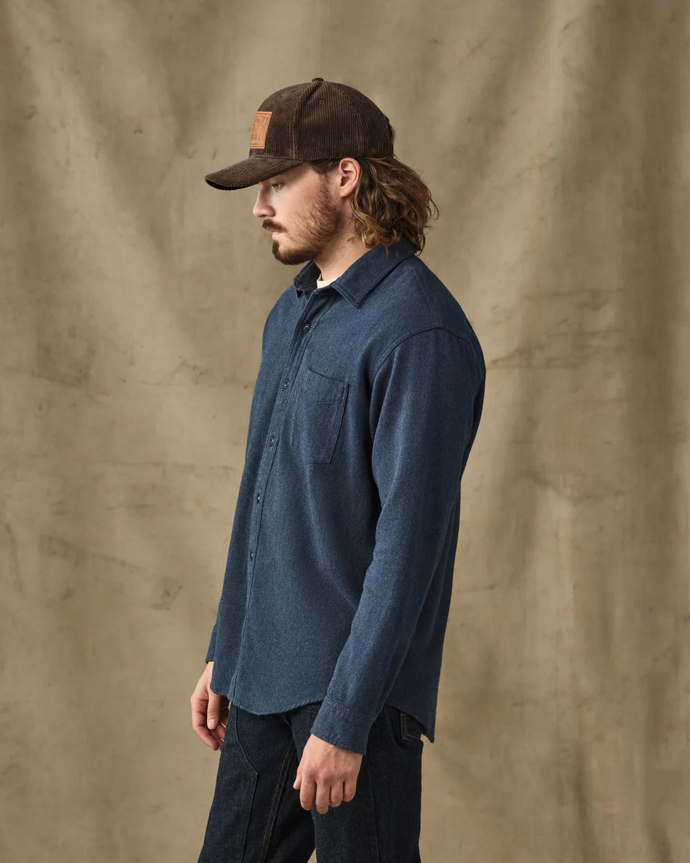 Rustic Flannel Shirt-Blue Heather