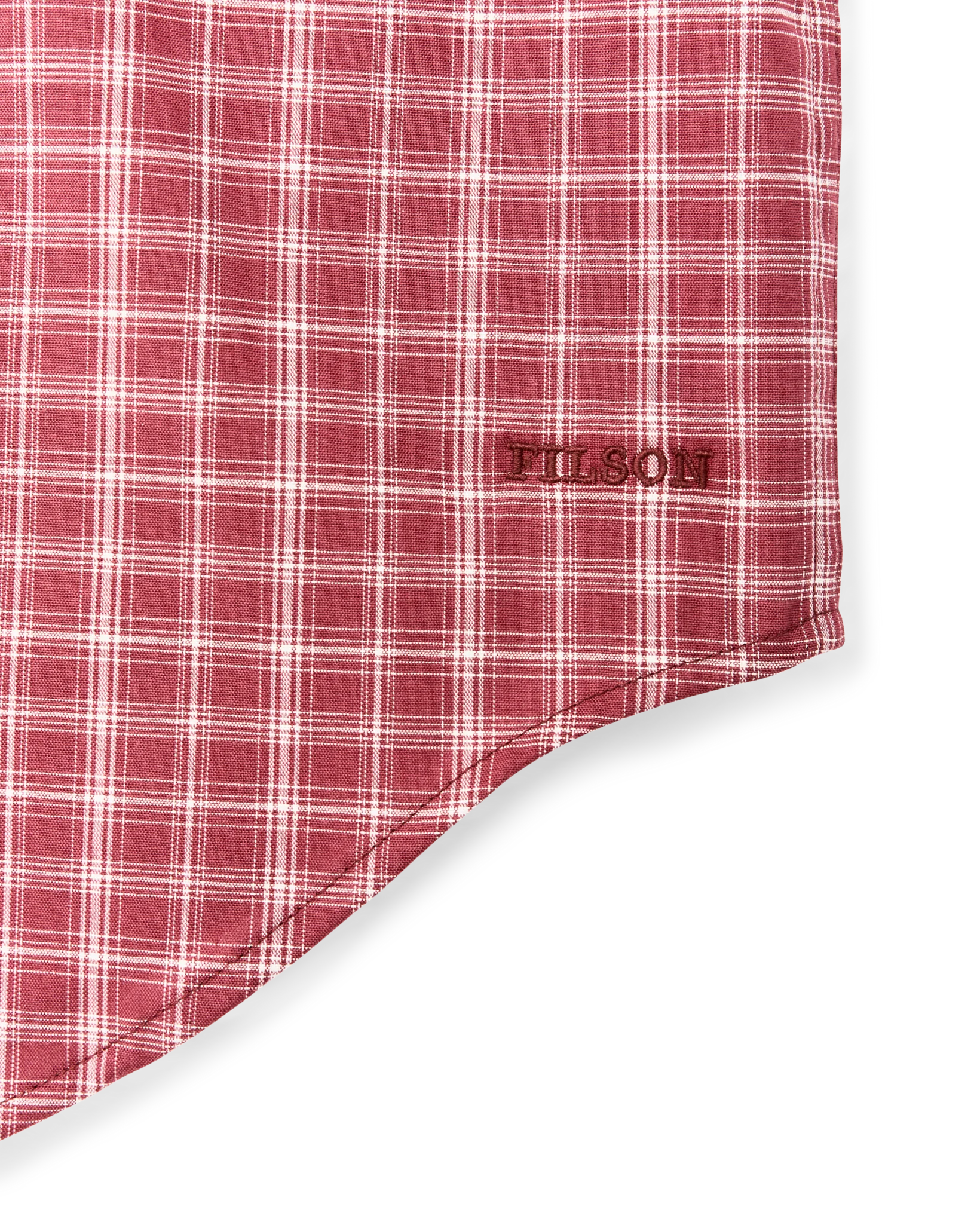 Twin Lakes Short Sleeve Sport Shirt - Brick / Cream Plaid
