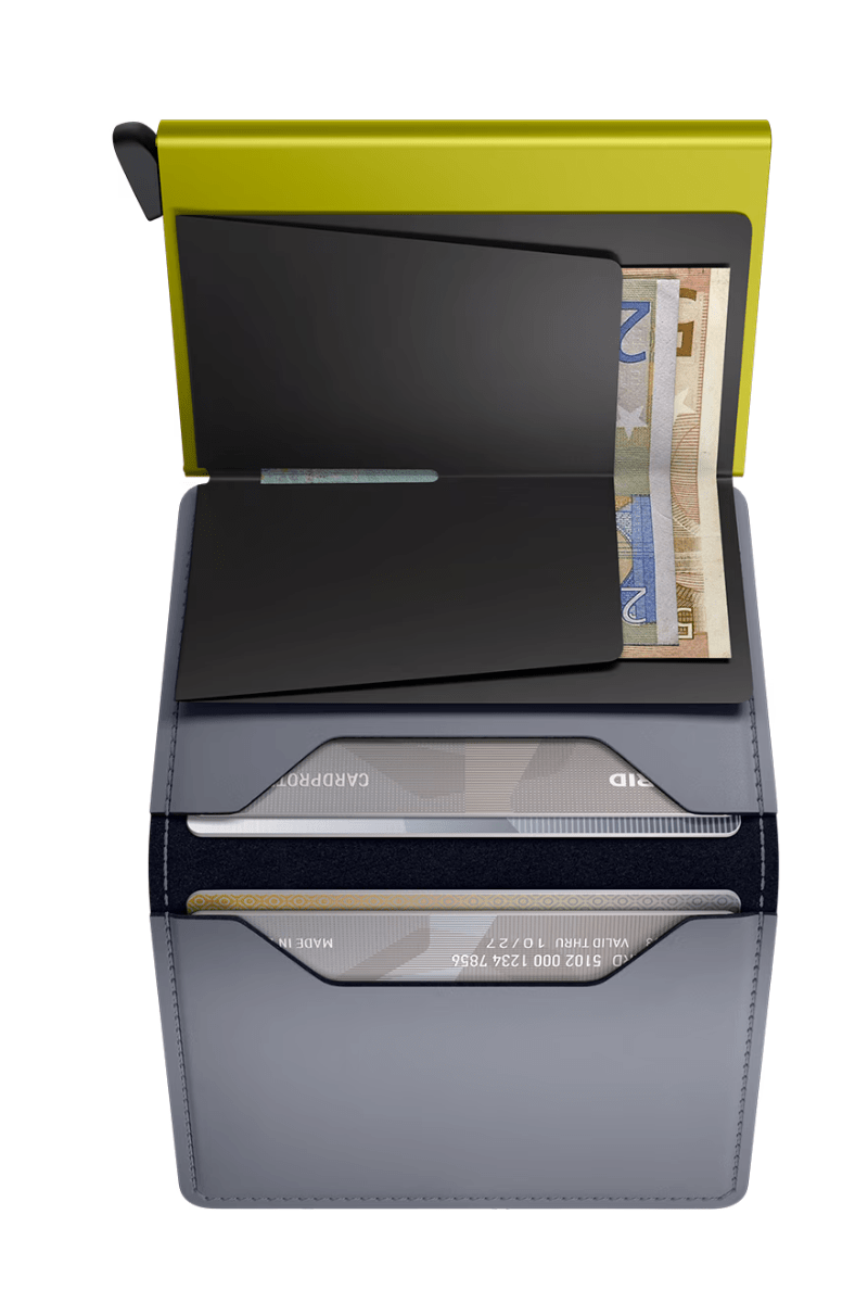 Slimwallet - Matte Grey & Lime