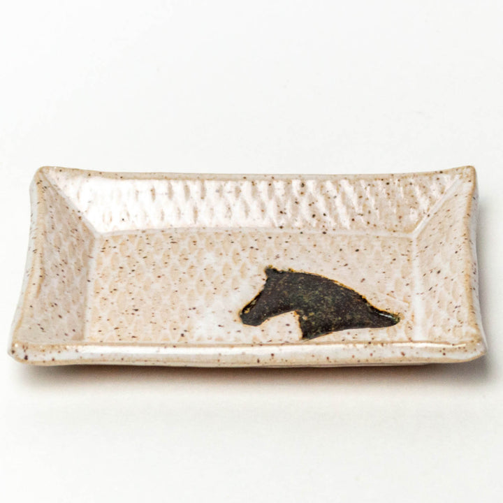 Brown Horse White Trinket Dish