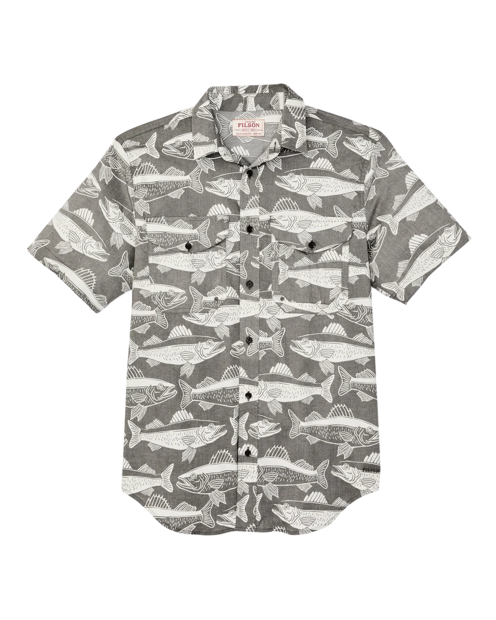 Twin Lakes Short Sleeve Sport Shirt - Beluga / Print