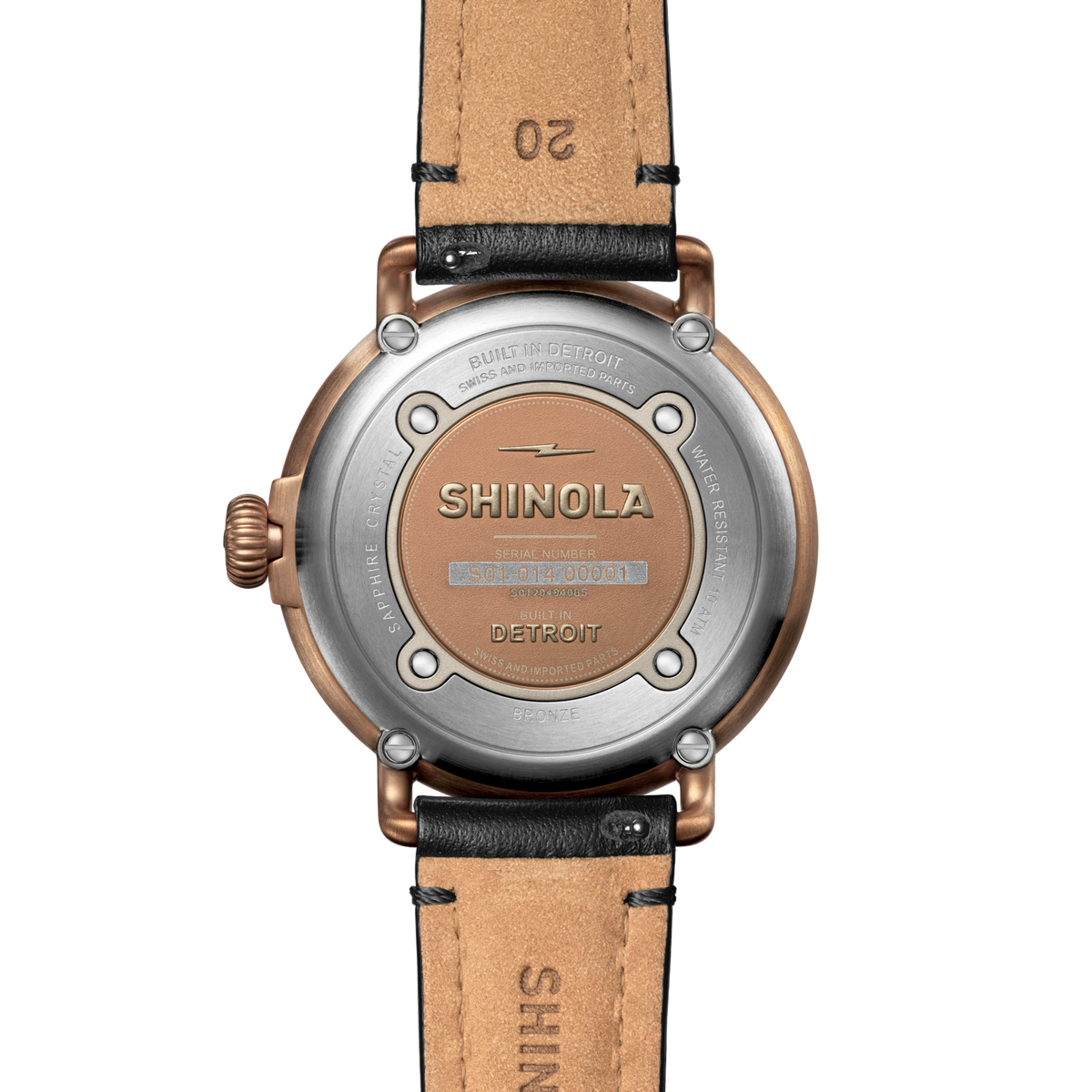 Shinola Bronze Runwell Black-43mm