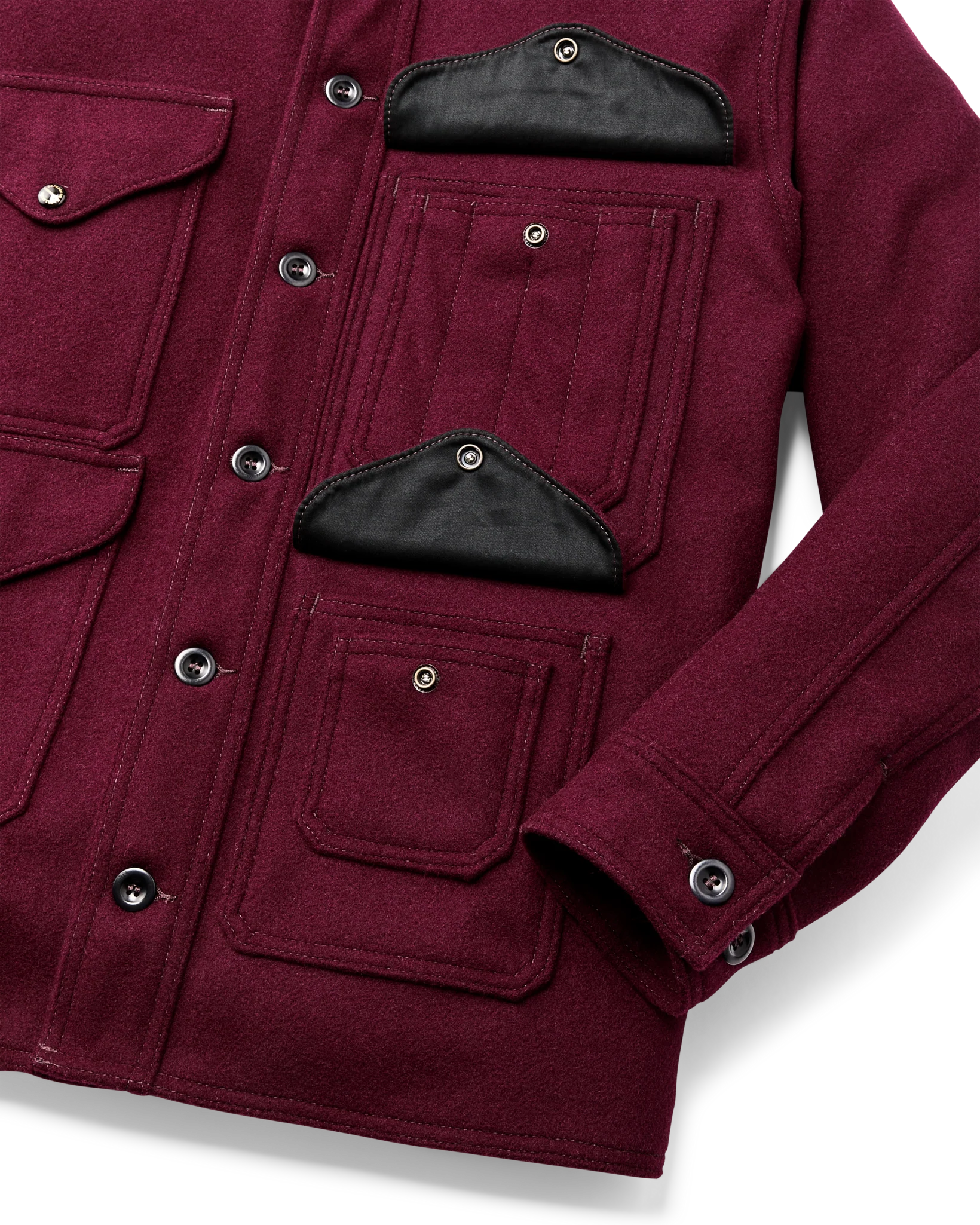 1940s Mackinaw Wool Cruiser Jacket - Wine