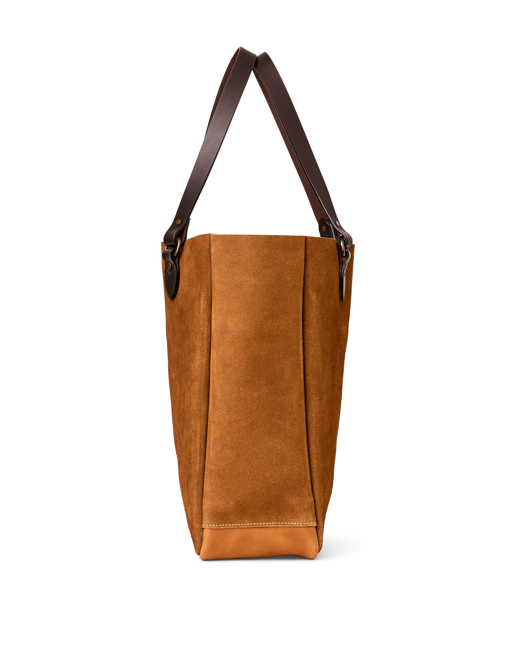 Suede Leather Open Tote Bag