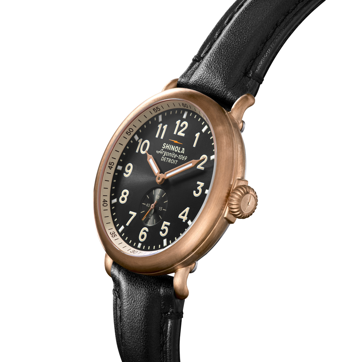 Shinola Bronze Runwell Black-43mm