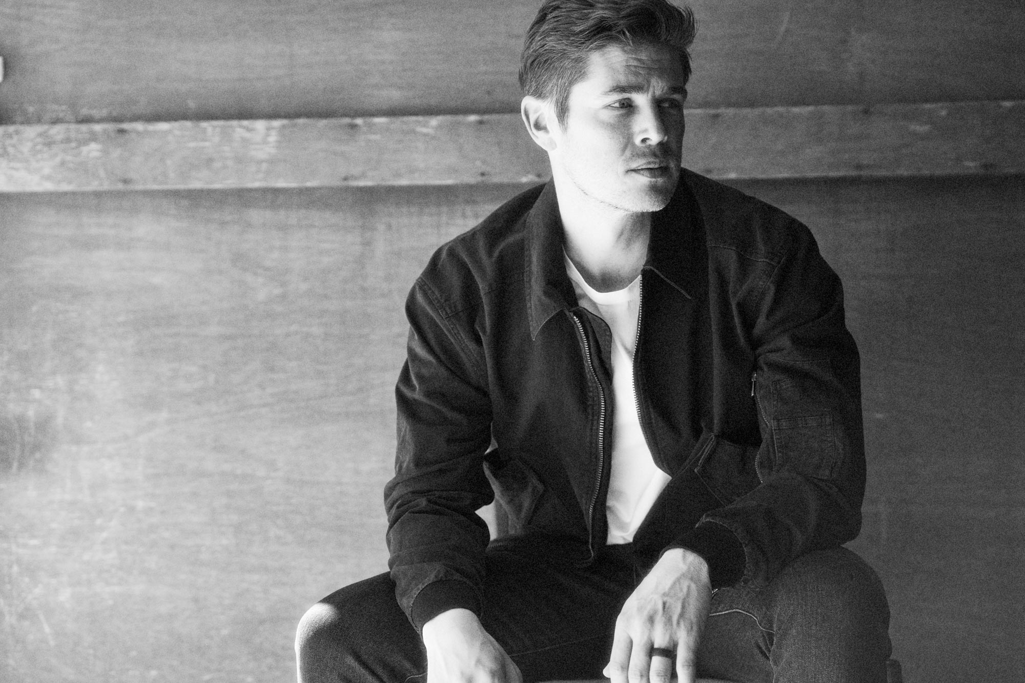 DILLON MID-CENTURY TWILL BOMBER JACKET