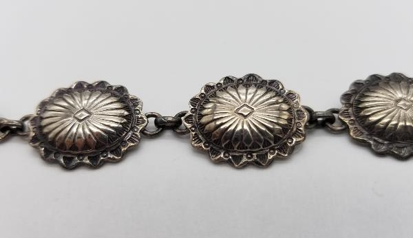 Sterling Concho Bracelet