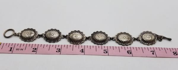 Sterling Concho Bracelet