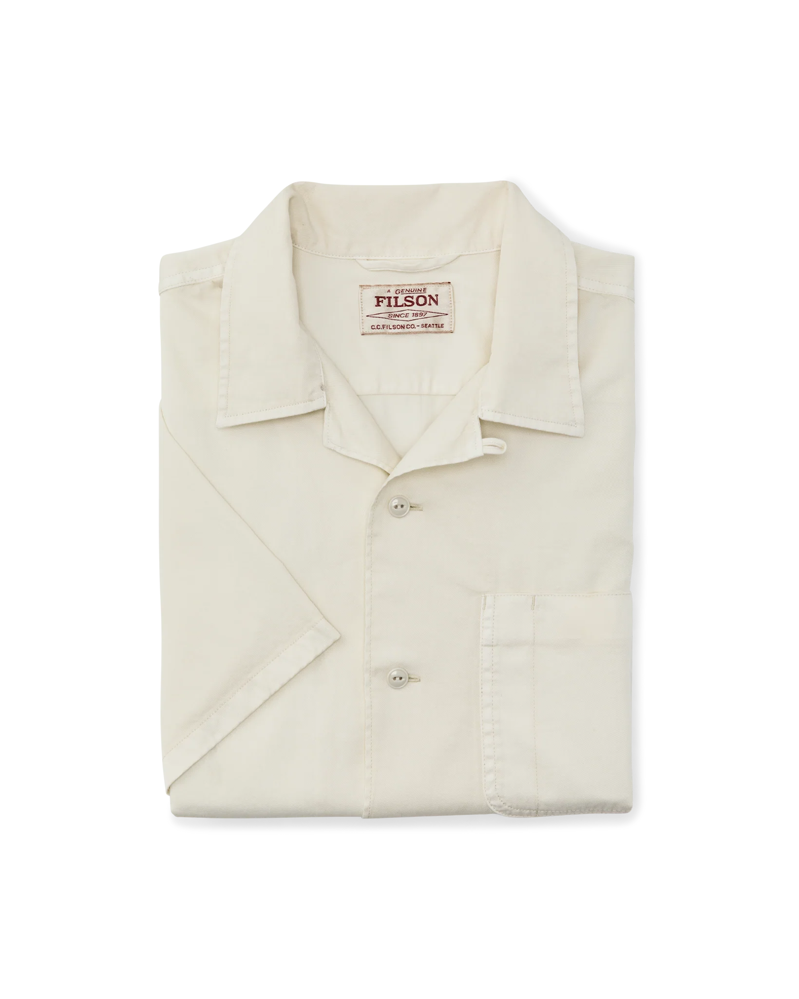 Short Sleeve 4.5-oz. Twill Shirt - Ivory