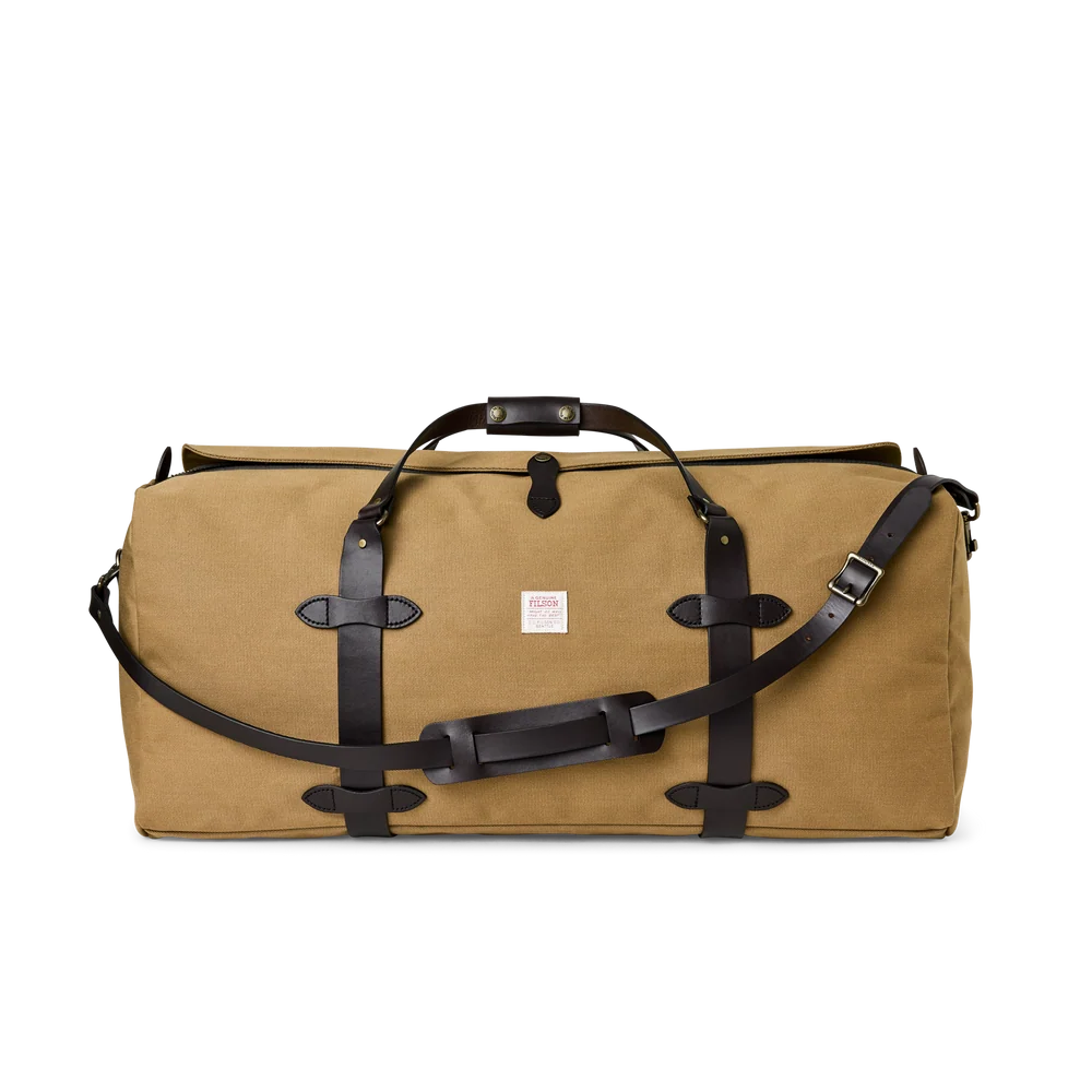 LARGE RUGGED TWILL DUFFLE - Tan