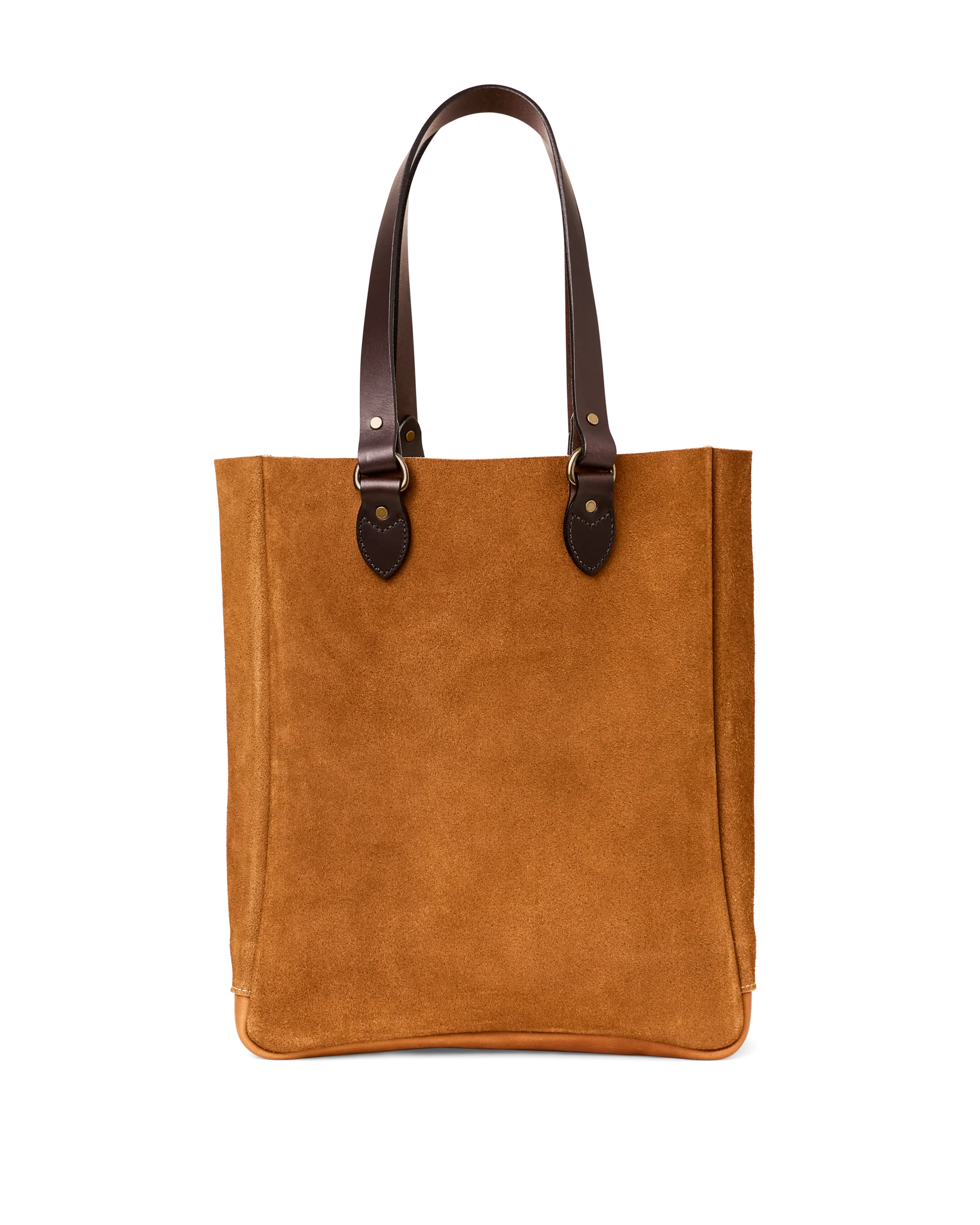 Suede Leather Open Tote Bag
