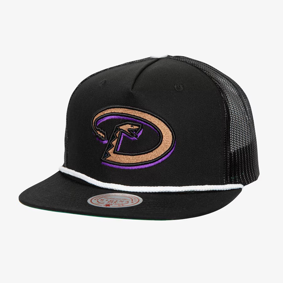 Black Arizona Diamondbacks Cooperstown Collection Roper Trucker Adjustable Hat