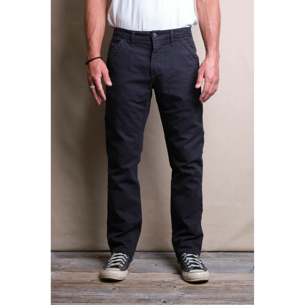 WORKERS CHINO SLIM FIT 14 OUNCE SLUB BLACK