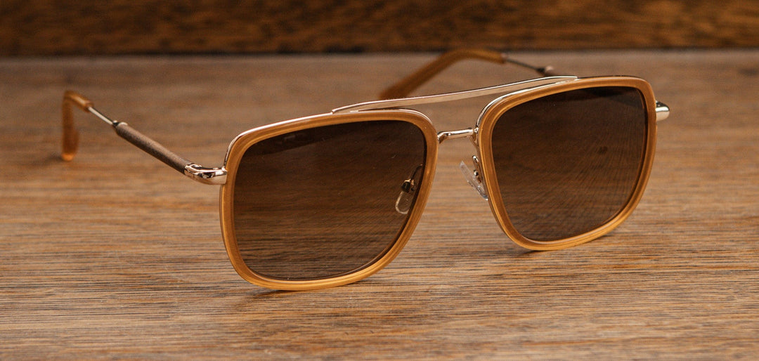 Grant: Caramel & Gold // Walnut - Brown Fade Polarized