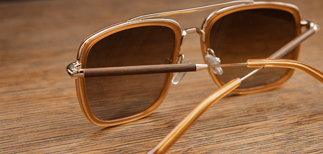Grant: Caramel & Gold // Walnut - Brown Fade Polarized