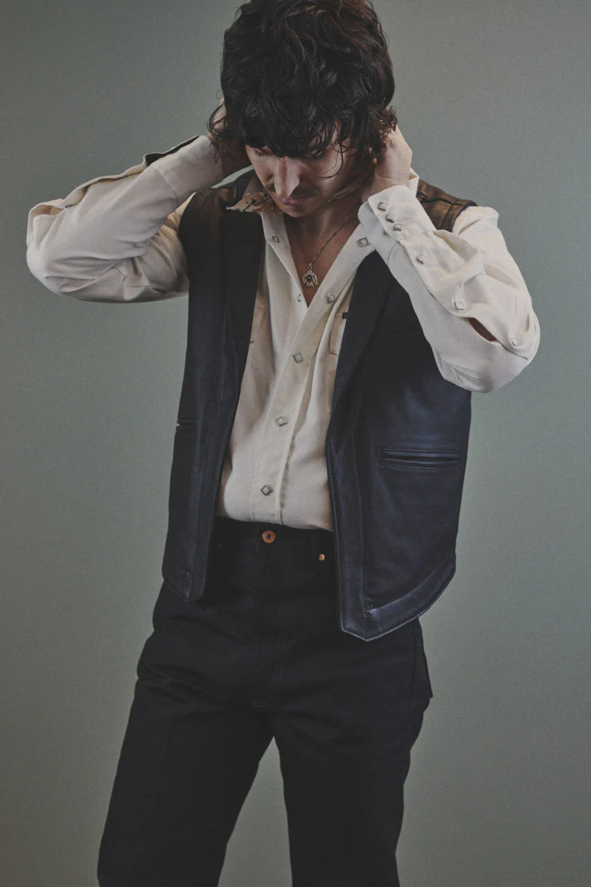 Indigofera Rick Leather Vest