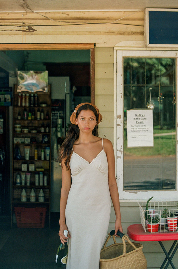 Under The Sun Bias Cut Maxi Dress