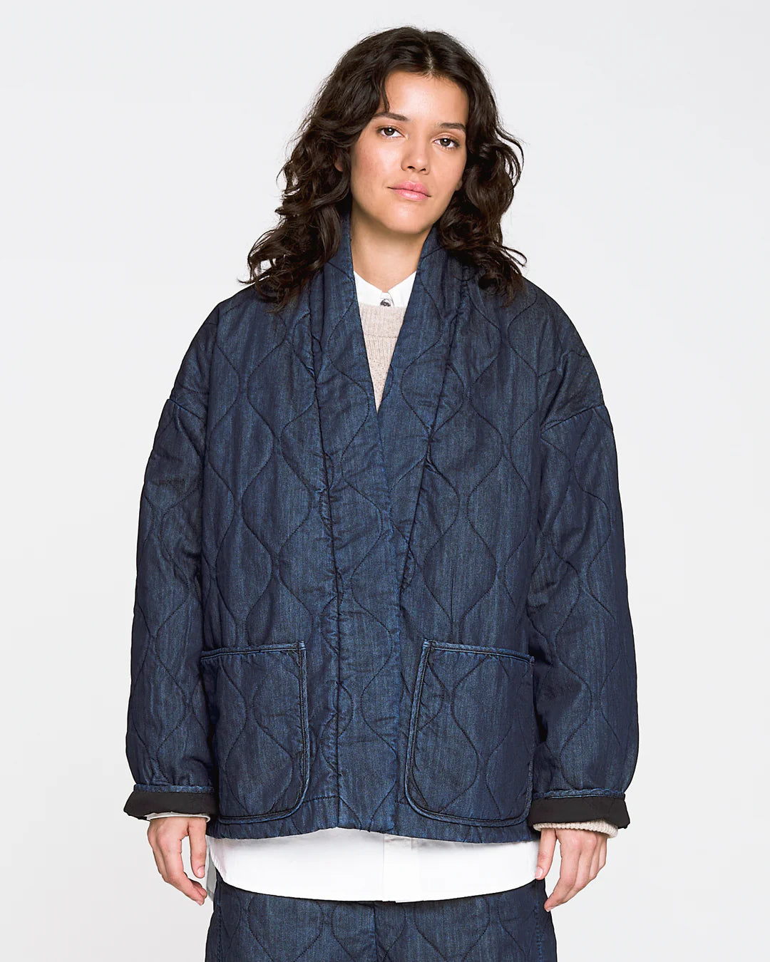 G.o.D Edo Jacket Quilted Denim Indigo