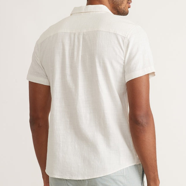 Short Sleeve Stretch Selvage Shirt in Natural