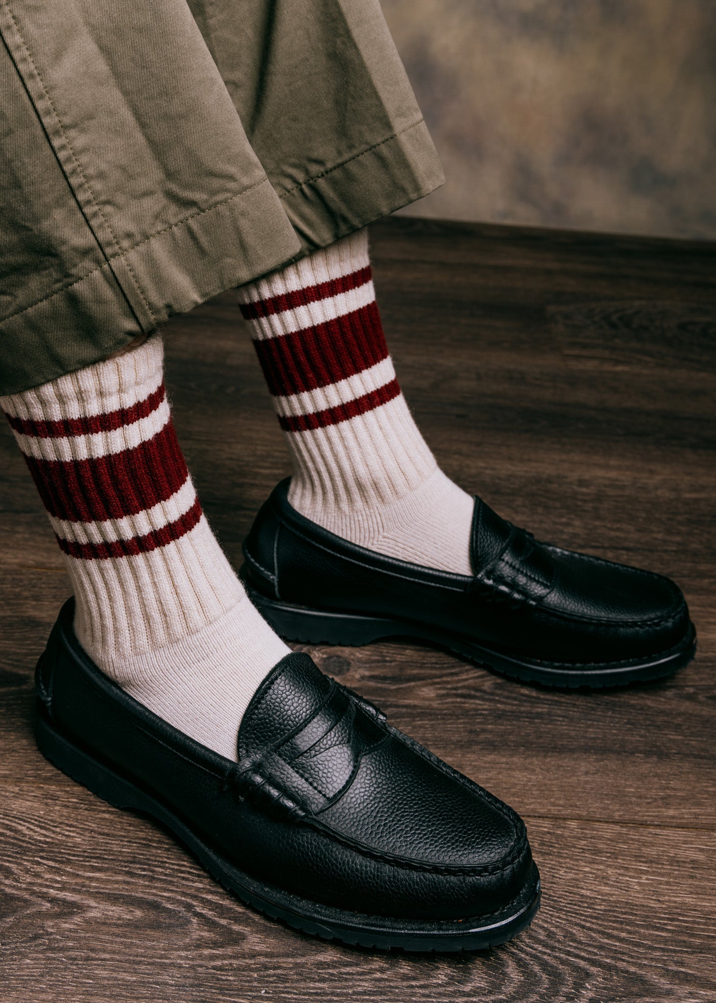 The Heathered Mono Stripe Socks