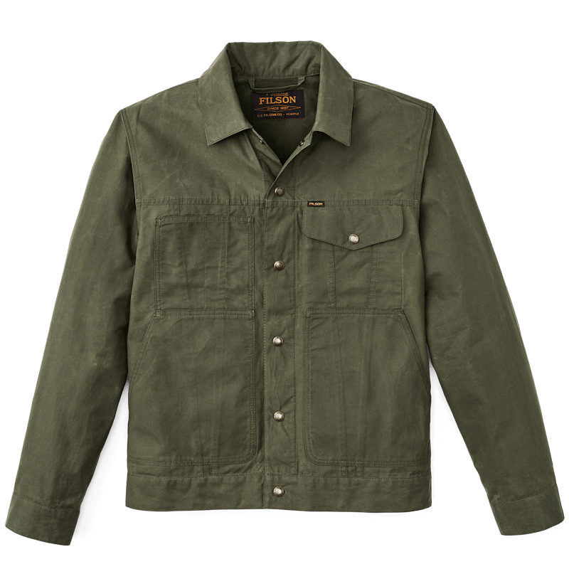 Dry Wax Short Cruiser Jacket - Olive