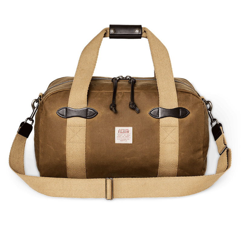 SMALL TIN CLOTH DUFFLE BAG - DARK TAN