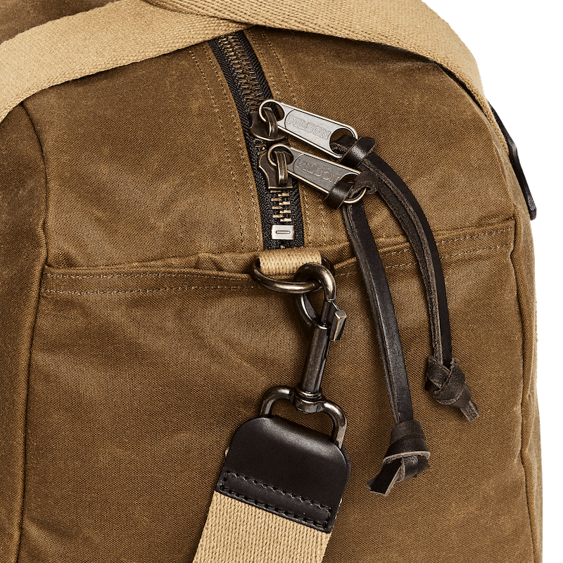 SMALL TIN CLOTH DUFFLE BAG - DARK TAN