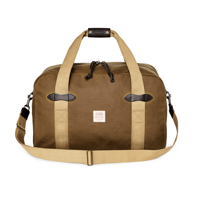 MEDIUM TIN CLOTH DUFFLE BAG - DARK TAN