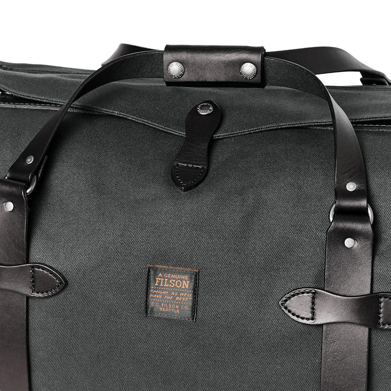 MEDIUM RUGGED TWILL DUFFLE BAG - FADED BLACK
