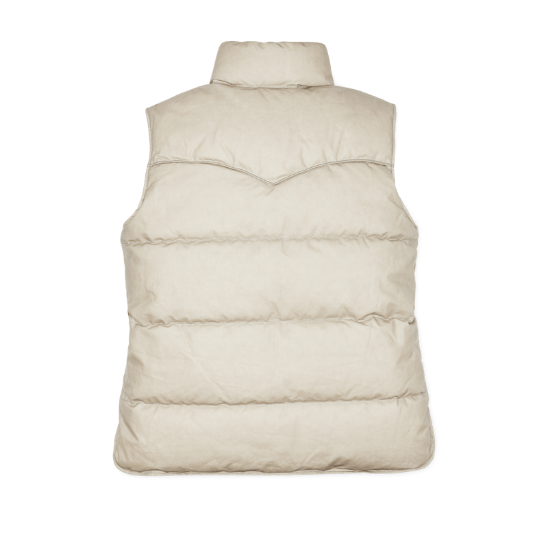 Women's Waxed Down Vest - Light Tan