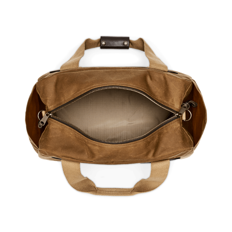 SMALL TIN CLOTH DUFFLE BAG - DARK TAN